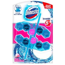 Domestos Power5 Blue Water Pink Magnolia WC tuhý blok 2x53g