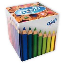 Q Soft Color kozmetické vreckovky 60ks 3-vrstvové Box
