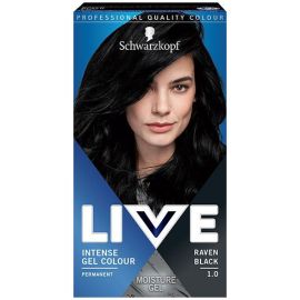 Schwarzkopf Live Intense Colour Gel 1.0 Havrania Čierna gélová farba na vlasy