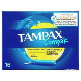 Tampax Compak Comfortable & Clean Regular tampóny s aplikátorom 16 ks