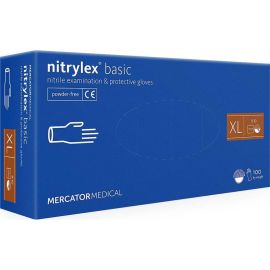 Rukavice hygienické 100ks Nitrylex XL nepúdrované modré