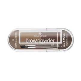 Essence Brow Powder Set na úpravu obočia 01 Light 2,3g
