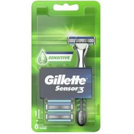 Gillette Sensor3 Sensitive holiaci strojček + náhradné hlavice 6ks