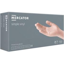 Rukavice hygienické 100ks Vinyl S Mercator nepúdrove transparentné