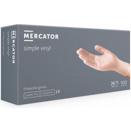 Rukavice hygienické 100ks Vinyl M Mercator nepúdrove transparentné