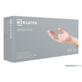 Rukavice hygienické 100ks Vinyl XL Mercator púdrove transparentné