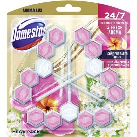Domestos Aroma Lux Pink Jasmine & ElderFlower WC tuhý blok 3x55g