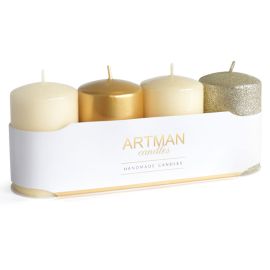 Adventná sviečka Artman Zlatá 4ks 750g