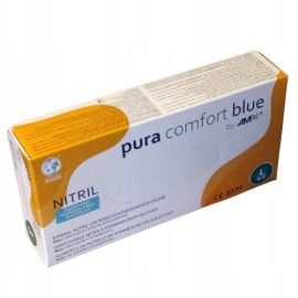 Rukavice hygienické 100ks Nitril L Pura Comfort modré nepudrované