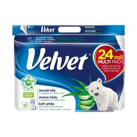 Velvet Jemne biely toaletný papier 3-vrstvový 24ks