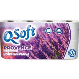 Q Soft toaletný papier 8ks Levanduľa 3-vrstvový