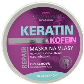 VivaPharm Keratín & Kofeín regeneračná maska na vlasy 200ml