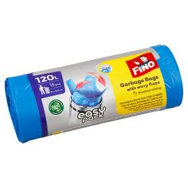 Fino Easy Pack zaväzovacie odpadové vrecia modré 70x96,5cm 120l 15ks
