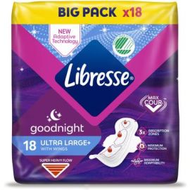 Libresse Goodnight Ultra Large+  hygienické vložky 18ks