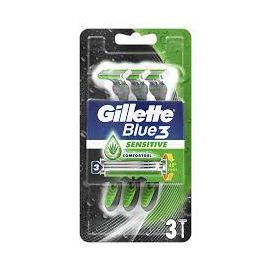 Gillette Blue3 jednorázový strojček 3ks Sensitive