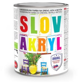 Slovlak Slovakryl 0100 biela univerzálna farba 0,75kg