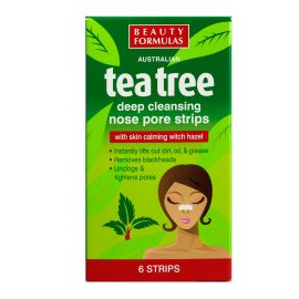 Beauty Formulas Tea Tree čistiace prúžky na nos 6ks