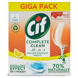 Cif Eco Complete Clean Lemon 70% Narurally 102ks tablety do umývačky riadu