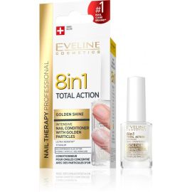 EVELINE Total Action 8v1 Golden Shine lak na nechty 12ml