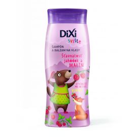 Dixi Kids Svište Šťavnatá Jahoda a Malina detský šampón & balzam na vlasy 250g
