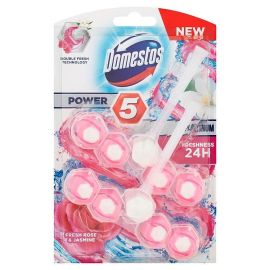 Domestos Power5 Fresh Rose & Jasmine WC tuhý blok 2x55g