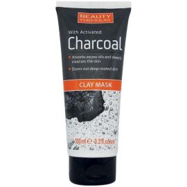 Beauty Formulas Charcoal pleťová maska ílová a aktívnym uhlím 100ml