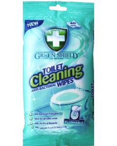 Green Shield Toilet Cleaning vlhčené utierky na smalt a umelohmotné povrchy 40ks