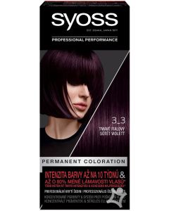 Syoss Color 3-3 Tmavo Fialová farba na vlasy