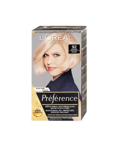 Loréal Préférence 92 veľmi svetlá blond duhová farba na vlasy