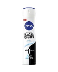 Nivea Black & White Pure Invisible anti-perspirant sprej 150ml 82230