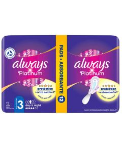 Always Platinum 3 Ultra Day & Night 12ks hygienické vložky