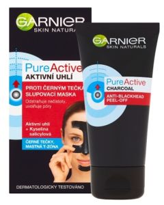 Garnier Pure Active zlupovacia pleťová maska s aktívnym uhlím 50ml