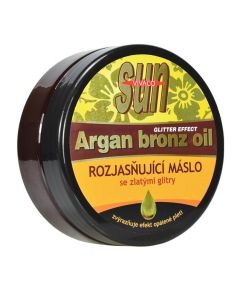 Vivaco Sun Argan Bronz Oil Glitter Effect rozjasňujúce maslo po opaľovaní 200ml