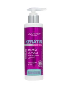 VivaPharm Keratin & Kofein balzám na poškodené vlasy 200ml