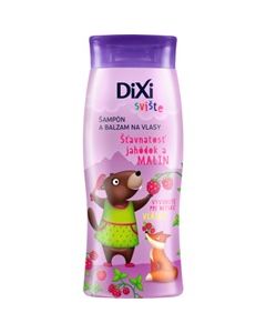 Dixi Kids Svište Šťavnatá Jahoda a Malina detský šampón & balzam na vlasy 250g