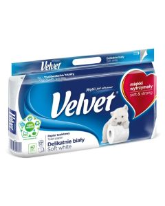 Velvet White toaletný papier 3-vrstvový 8ks