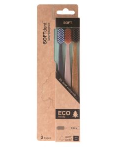 SOFTdent Eco Soft zubné kefky 3ks
