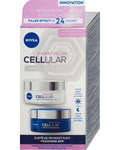 Nivea Cellular Expert Filler Hyaluron DUO denný 50ml, nočný krém na tvár 50ml
