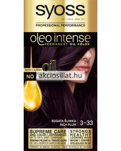 Syoss Oleo Intense 3-33 Tmavo Fialová farba na vlasy