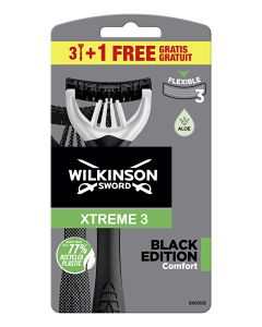Wilkinson Xtreme 3 Black Edition pánský jednorázový strojček 3+1ks