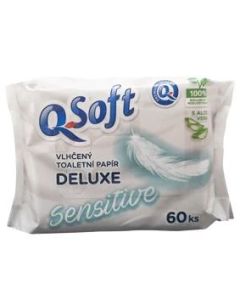 Q Soft Deluxe Sensitive vlhčený toaletný papier 60ks