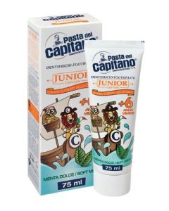 Pasta del Capitano Junior Soft Mint detská zubná pasta od 6 rokov 75ml