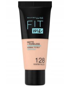 Maybelline New York  Fit me Matte & Poreless Warm Nude 128 make-up 30ml