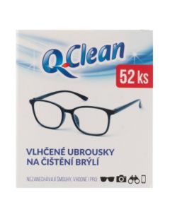 Q Clean vlhčené utierky na okuliare 52ks