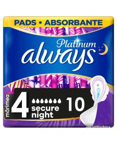 Always Platinum 4 Ultra Secure Night 10ks hygienické vložky