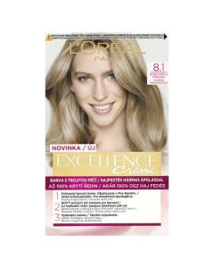 Loréal Excellence Creme 8.1 Svetlá Popolavá Blond farba na vlasy
