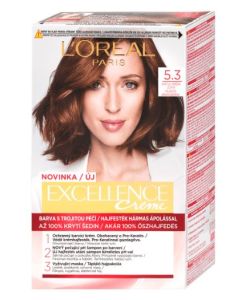 Loréal Excellence Creme 5.3 Svetlo Hnedá Zlatá farba na vlasy