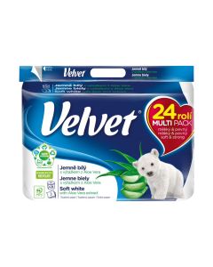 Velvet Jemne biely toaletný papier 3-vrstvový 24ks