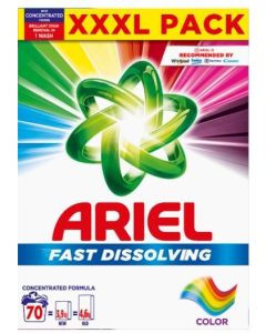 Ariel Fast Dissolving Color prášok na pranie 3850g 70 praní