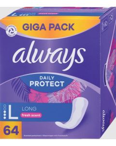 Always Intim Daily Protect Long Fresh hygienické vložky 64ks